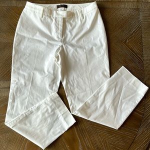 Peserico White Dressy Pants Size 6- Made in Italy